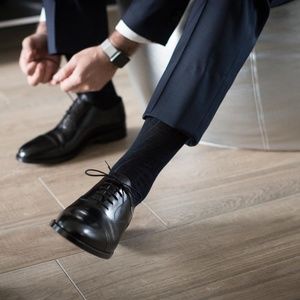 SAINT LAURENT MEN'S BLACK LACE UP LEATHER DRESS SHOES SIZE 44 EU OR 10 US